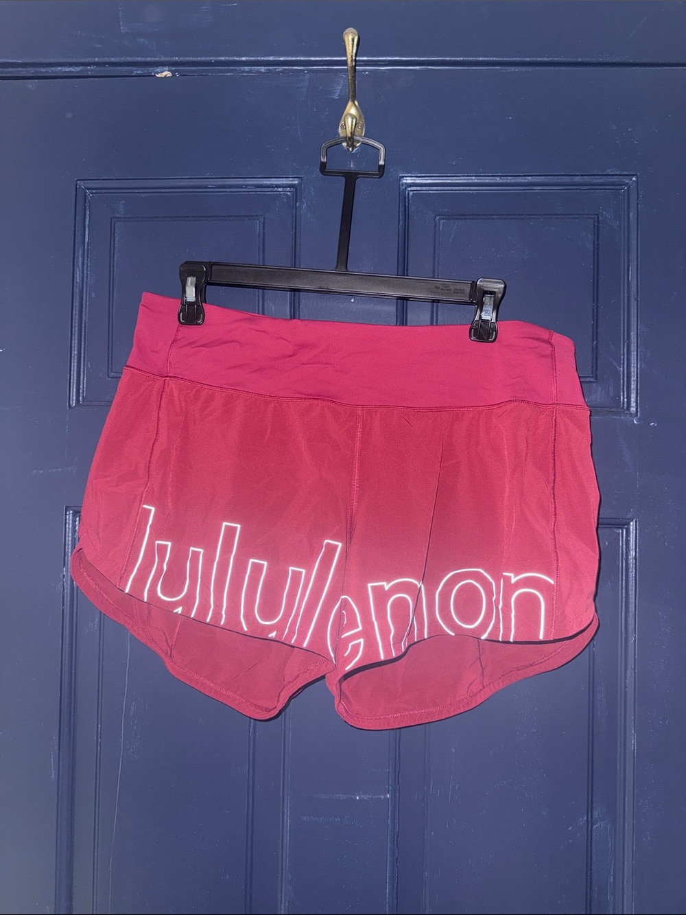 lululemon athletica Hot Pink Running Shorts with Reflective Logo